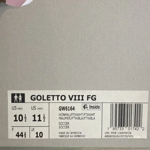 Adidas Goletto VIII FG Soccer Cleats Pink White GW6164 Mens 10.5/Womens 11.5 - Picture 12 of 12